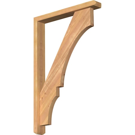 Ekena Millwork Balboa Craftsman Smooth Bracket w/ Offset Brace, Western Red Cedar, 3 1/2"W x 24"D x 36"H BKT0402X24X36BOA04SWR